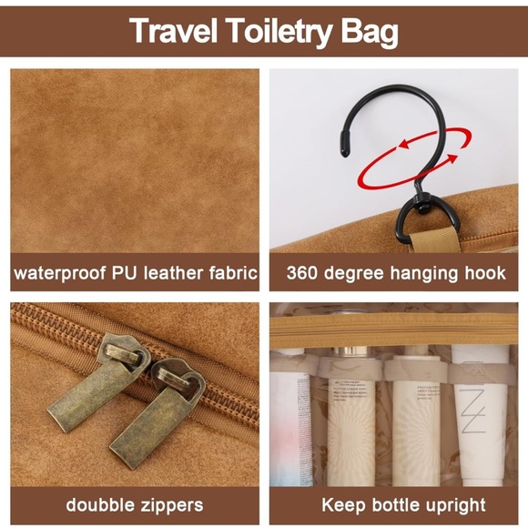 Last one!!   Bag 3 in 1 Hanging Travel Organizer Makeup Bag Travel Organizer - Picture 3 of 7